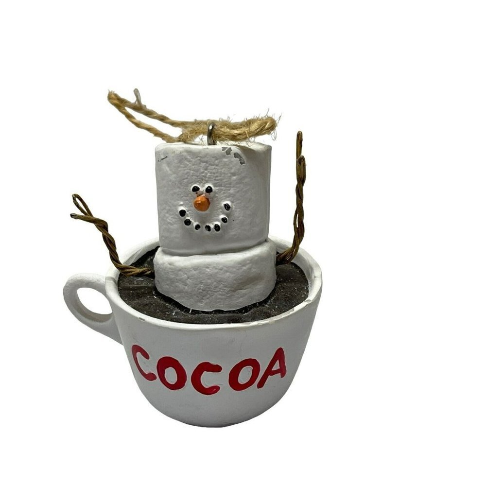 The Original Smore's Hot Cocoa Cup Snowman Ornament, Ganz